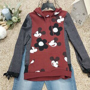 3713 Size Medium Micky Mouse Disney Upcycled Hoodie.